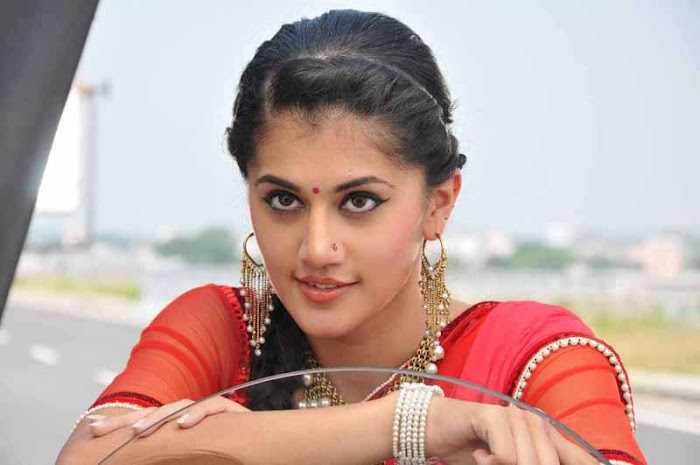 tapsee unseen in red sareepink dress actress pics